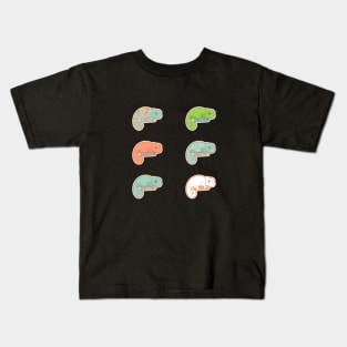 Baby Pastel Chameleons Kids T-Shirt